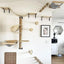 Cat Tree Wall Mounted Cat Climbing Shelves Cat Hammock and Cat Bridge with Ladder or Scratching Post for Cats Playing and Perch