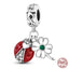 Fit Pandora 925 Original Bracelet 925 Silver Plate Flower Bird Series Charms Beads For Women Fashion DIY Jewelry Gifts Making