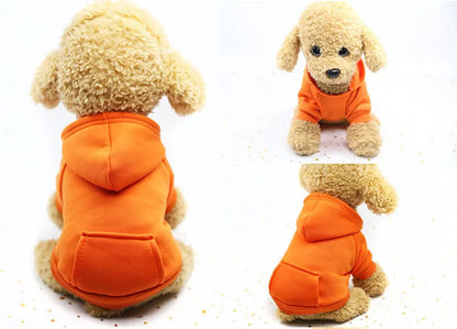 Winter Pet Doggy Clothing Leisure Small Dogs Hoodies Coat for Puppy Soft Warm Cat Dog Sweater Sweatshirt Teddy Chihuahua Clothes