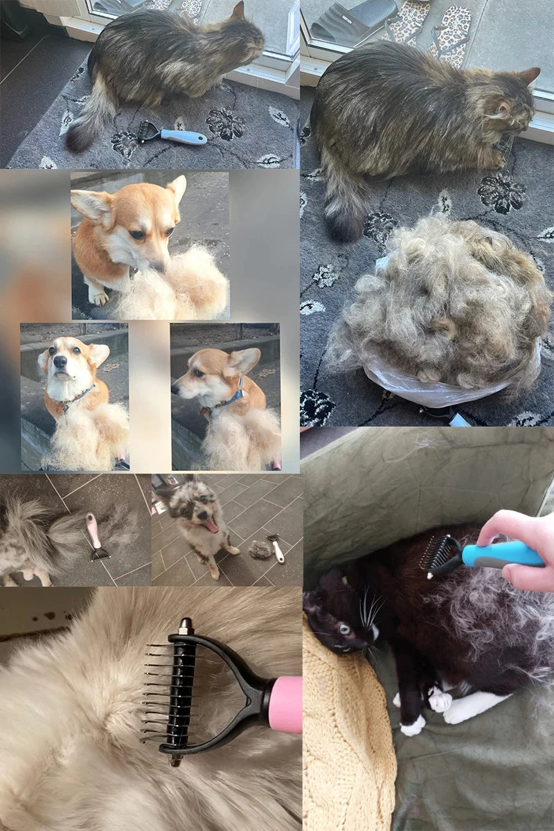 Dog Cat Hair Removal Comb Pet Long Hair Short Hair Pet Grooming Care Brush Trimming Dematting Brush Dog Pet Grooming Equipment