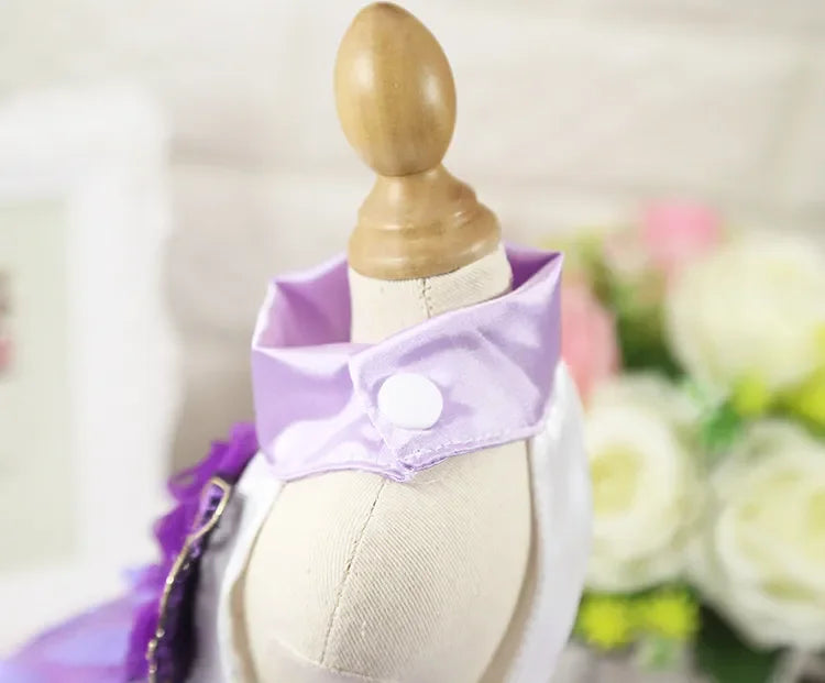 10PCS Pets Accessaries Dogs Cats Princess Flower Lace Dress For Pet Wedding Party Spring Summer small Teddy girl ropa para perro
