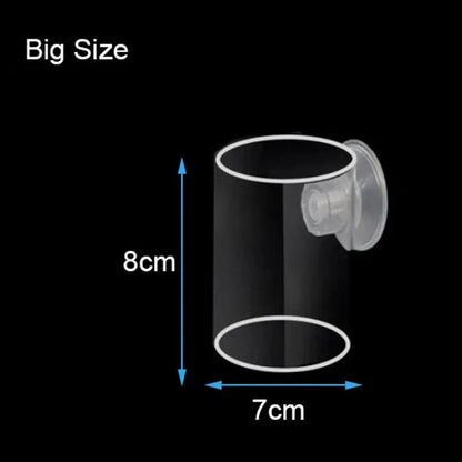 1Pcs Fish Feeding Aquarium Feeding Ring Fish Tank Station Floating Food Tray Feeder Aquarium Accessory with Strong Suction Cups