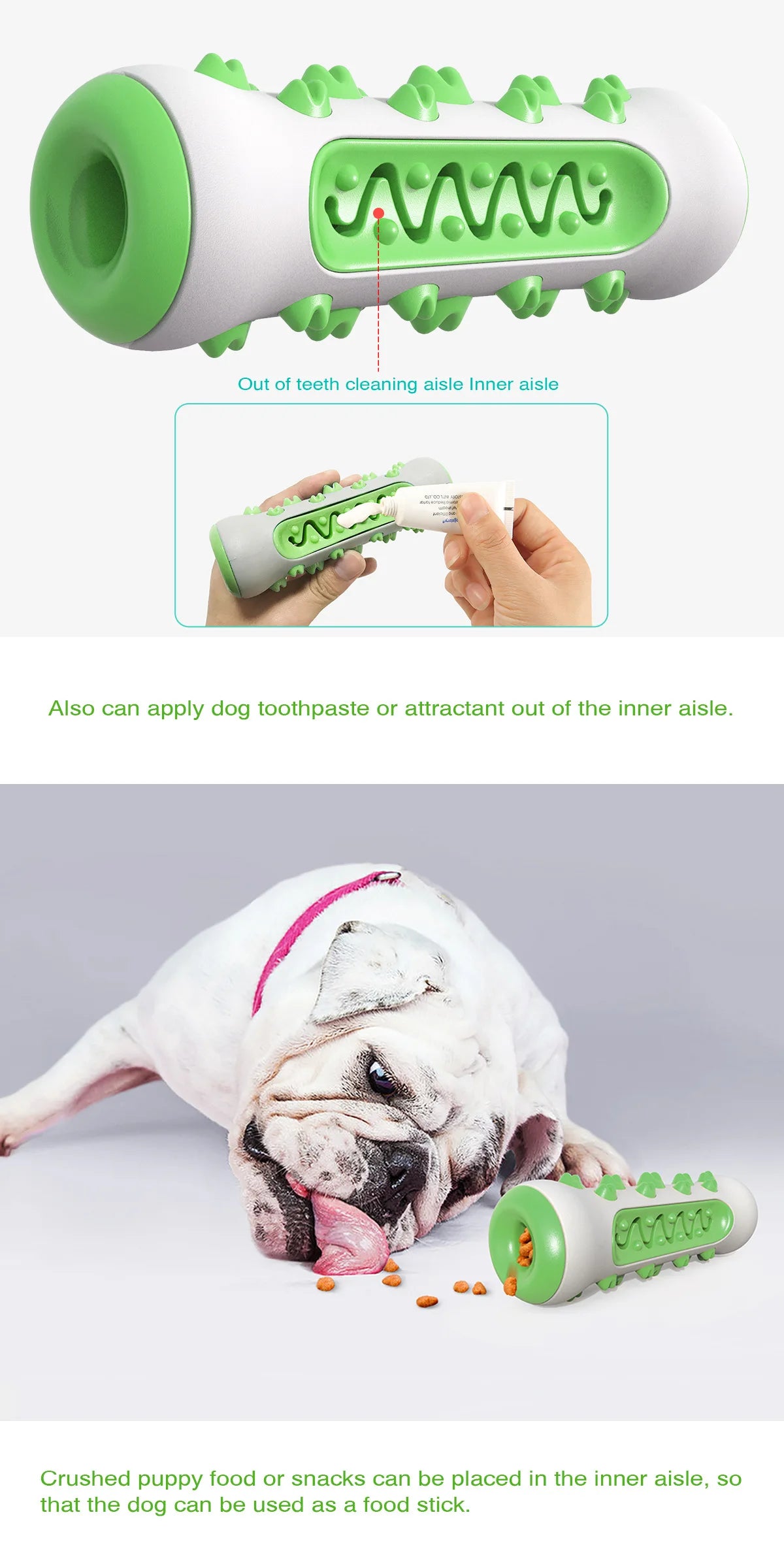 Pet Supplies Wholesale Amazon New Product Dog Toys Molar Stick Resistant to Chewing Teeth Cleaning Dog Toothbrush Feeder