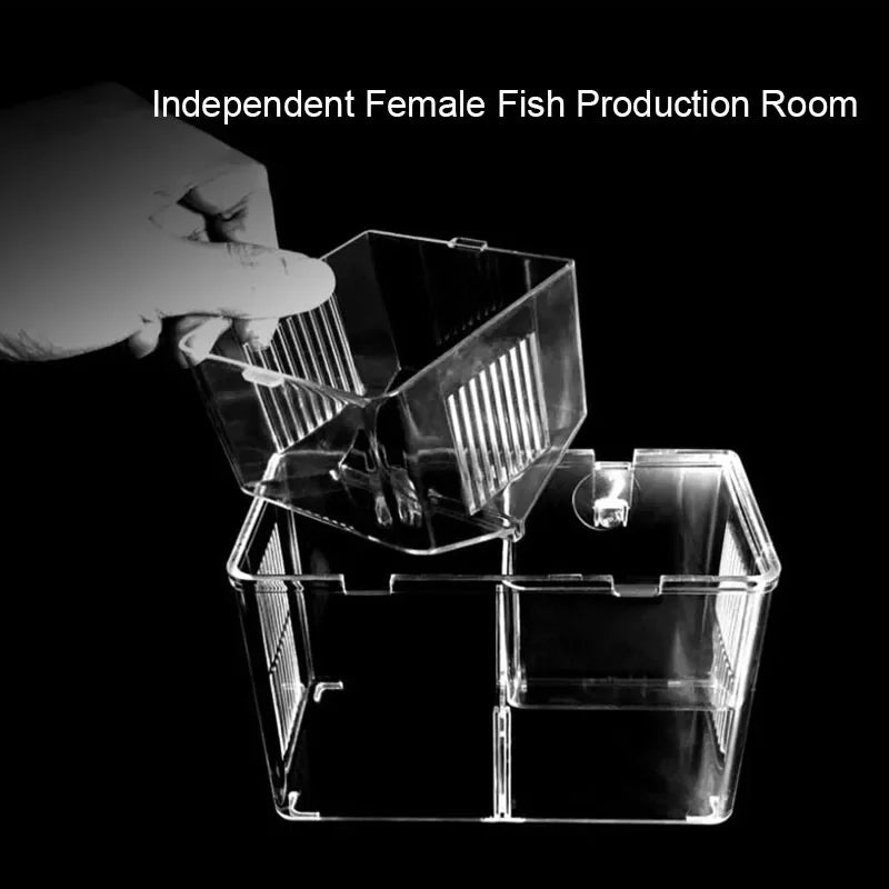 Aquarium Accessories Acrylic Fish Breeding Isolation Box Fish Tank Aquarium Breeder Double Guppies Hatching Incubator