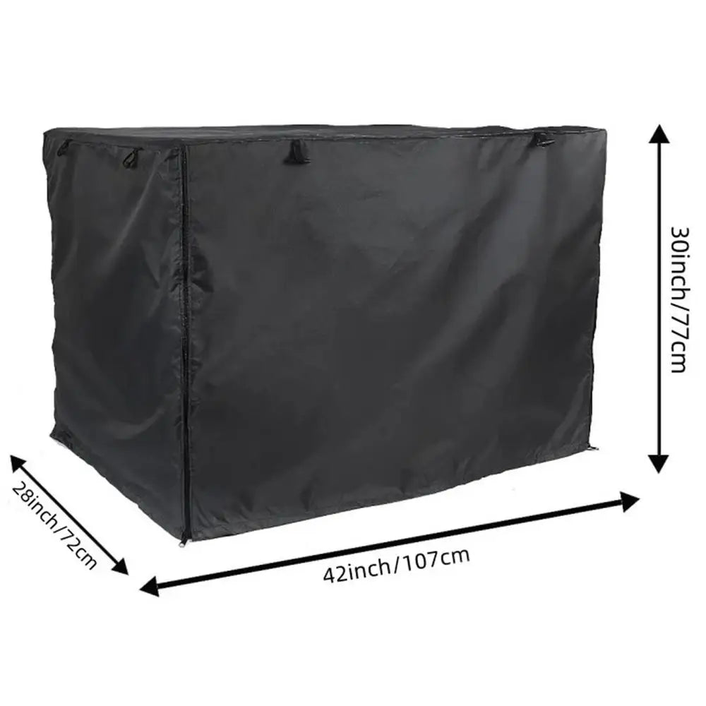 Dog Cage Cover Silver Coated Oxford Cloth Dog Kennel Cover Breathable Double Door Cage Cover Crate Cover With Ventilation