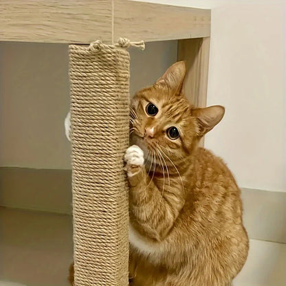 4mm/6mm/8mm /10mm Natural Sisal Rope Cat Scratcher Rope Tree Scratching DIY Toy Scratching Post Cat Paw Claw Furniture Protector