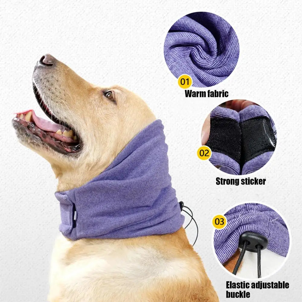 Dog Ear Cover Dog Snood Ear Care Dog Ear Scarf For Stress Relief Pet Hood For Bathing Drying Grooming Noise Protection