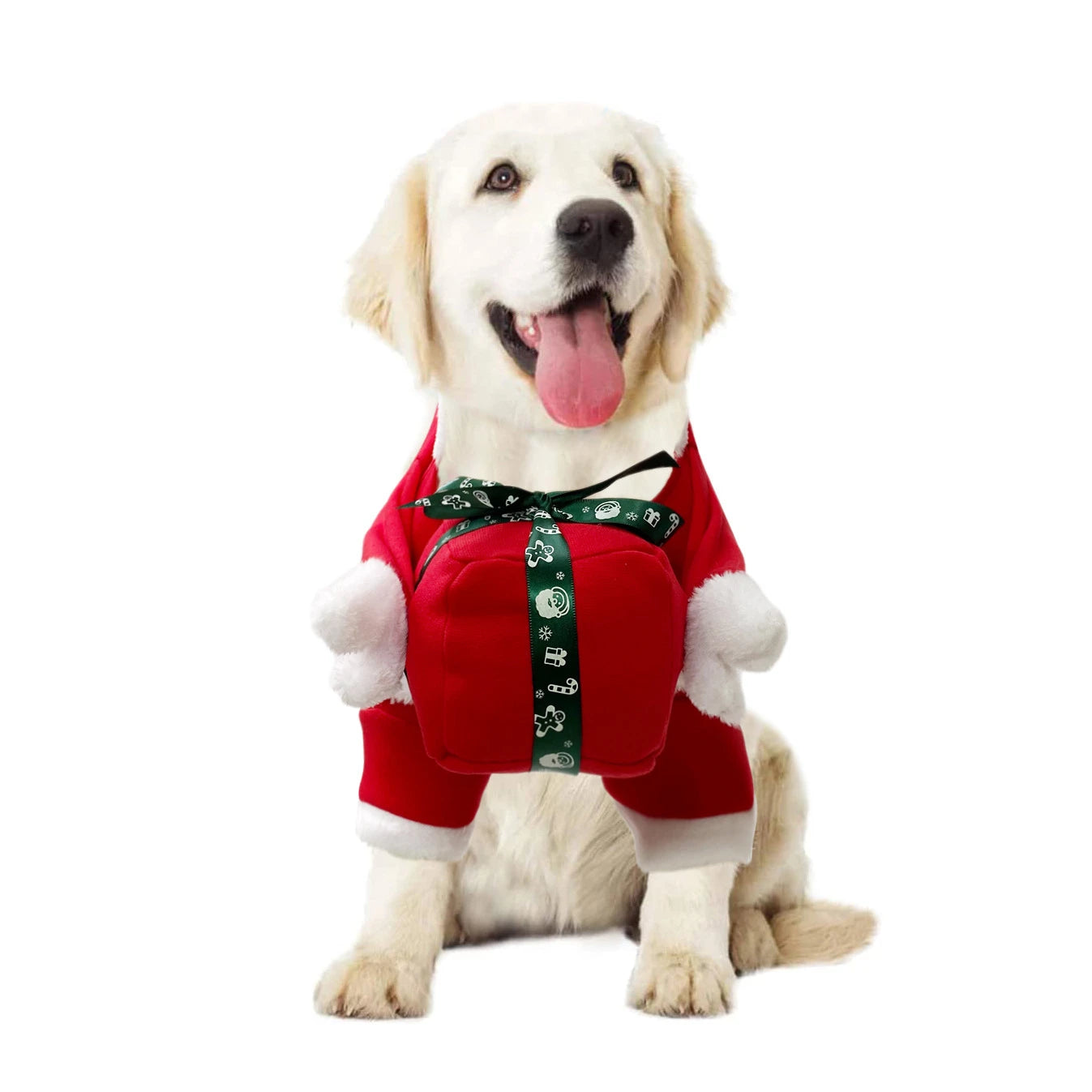 Christmas Halloween Dog Costume Warm Winter Dog Clothes Velvet Dog Hoodie Shirt Outfit Xmas Dress up Clothing for Large Dogs