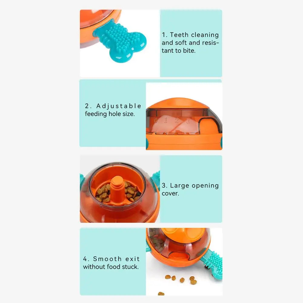 Dog Treat Dispenser Ball Toy Pet Ball Dispenser Funny Leaking Food Cat Interactive Toy Dogs Puppies Food Dispenser Slow Feeder