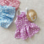 New Designer Pet Dog Clothes Mini Floral Printing Elastic Dog Dress Vest Overalls Princess Pet Cat Skirt Puppy Summer Clothing