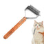 Pet Hair Comb Pet Hair Remover Cats Grooming Comb Non-Slip Pet Hair Comb with Wooden Handle and Comfortable Grip for Home Pet