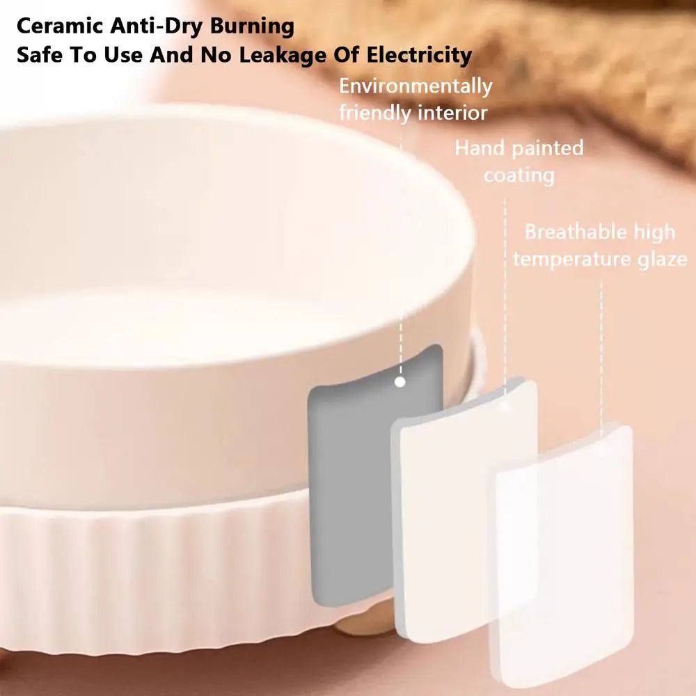 Heated Dog Water Bowl Thermostatic Cat Heating Bowl Quiet Pet Water Bowl Heater Animal Drinking Bowl Pet Water Dispenser For
