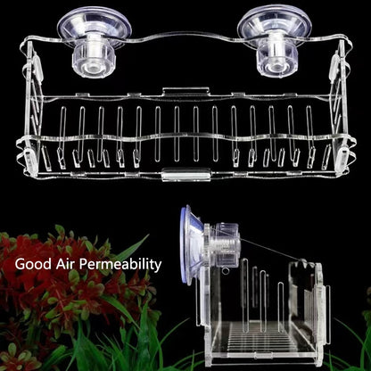 Hanging Fish Tank Crystal Acrylic Pot Polka Aquarium Decoration Water Planting Cylinder Cup Feeding Accessories with SuctionCup