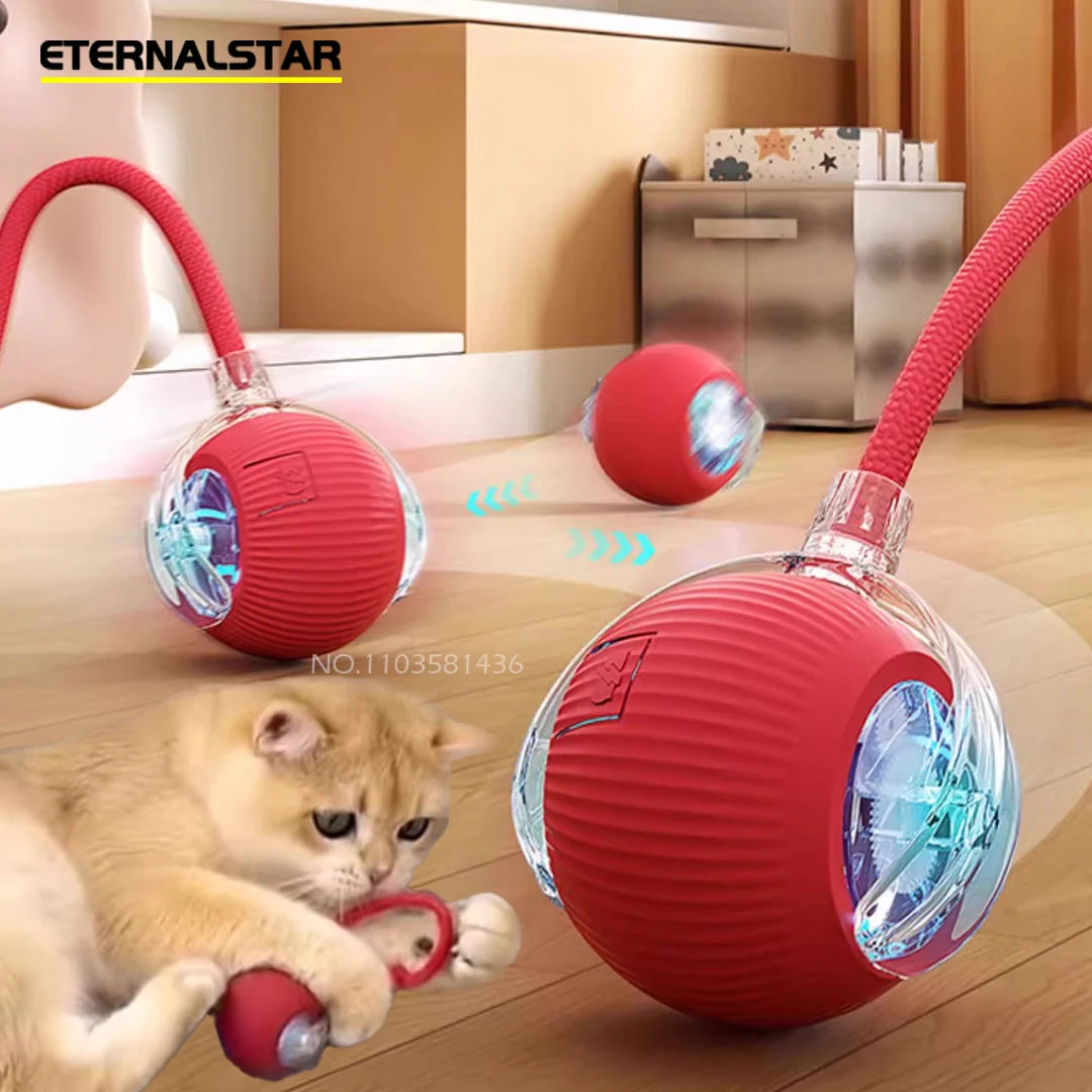 New Rechargeable Smart Interactive Ball for Pet, Motorized Toy, Dog and Cat Training, Simulation Mouse, 3 Modes, Wake Up Ball