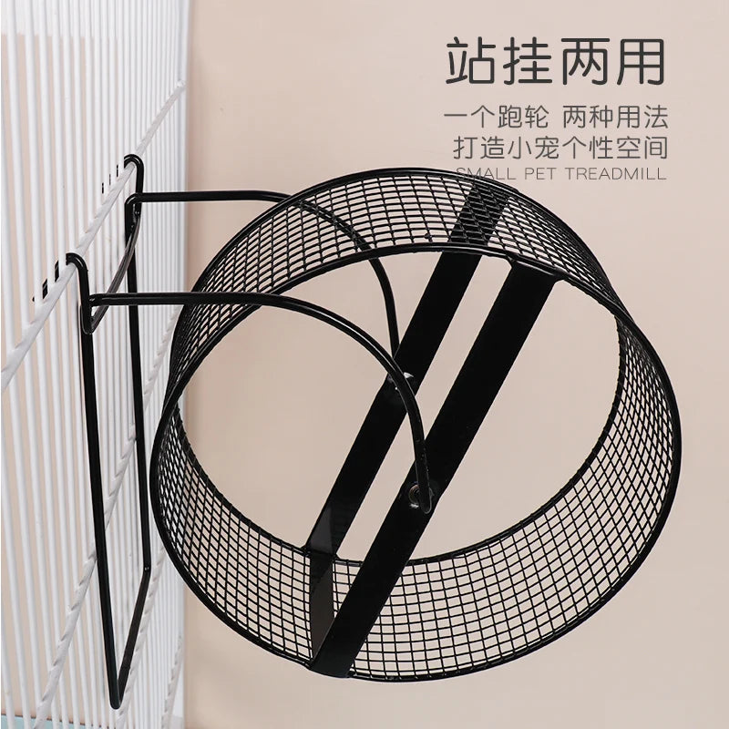 Hamster Running Wheel Bearing with Bracket Gold Wire Mouse Honey Squirrel Super Silent Nail Grinding Hedgehog Pet Toy Supplies