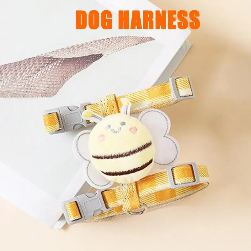 Dog Harness with Strap Pet Walking Strap Set Dog Walking Tool with Adjustable Buckles for Traveling Picnic Going Out Camping