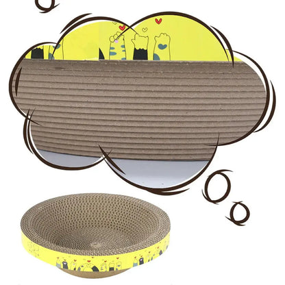 Bowl-shaped Crumb-free Corrugated Paper Cat Scratching Board And Cat Bed Wear-resistant Environmentally Friendly And Safe Claw