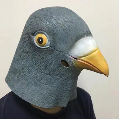 Headgear Pigeon Mask Super Cute Sparrow Mask Latex Animal Headgear Green Bird Headgear Day Dove Creative Party Accessories