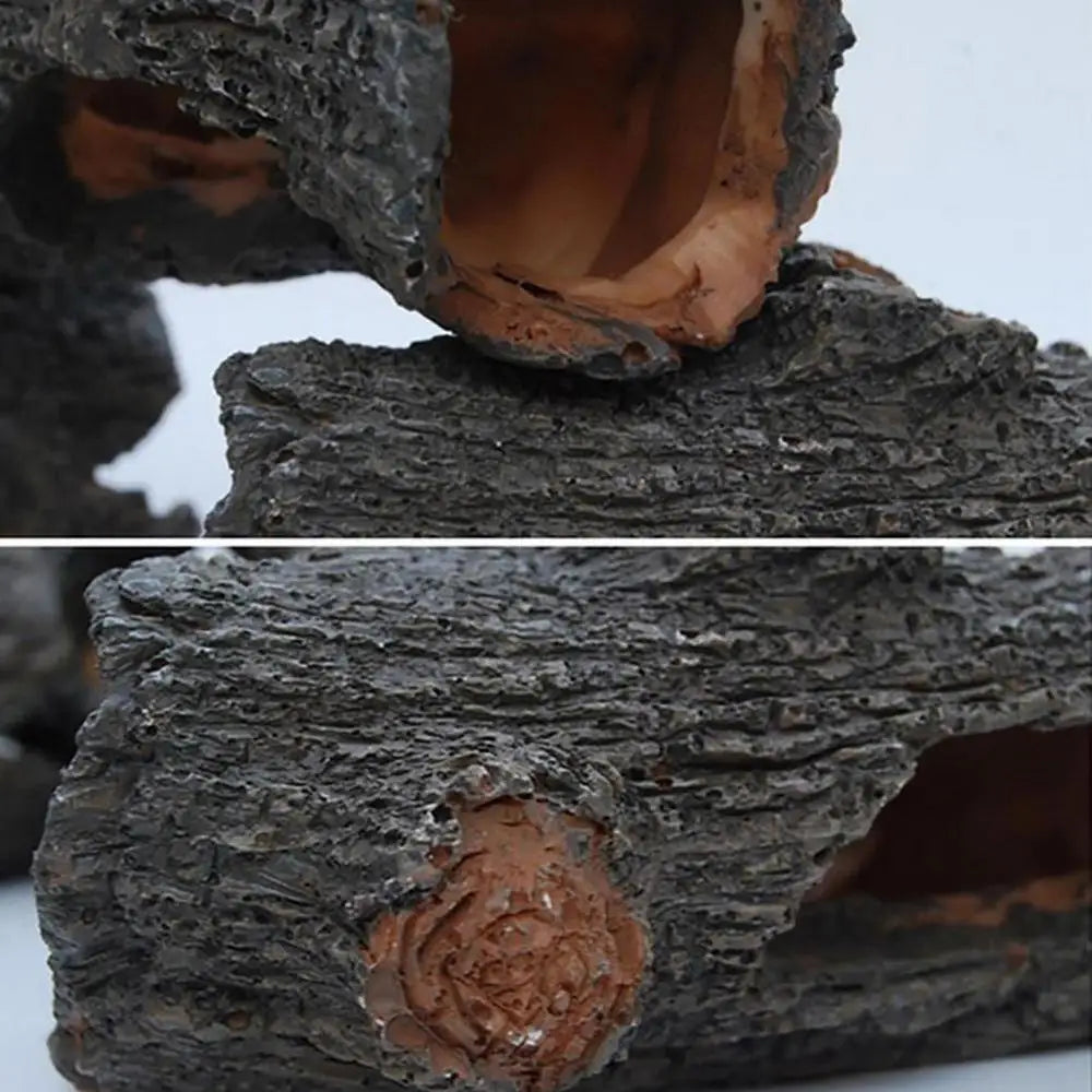 Aquarium Decor Hollow Trees Ornament For Aquarium Landscape Aquarium Tree Stump Rock Hollow Cave Stone For Cichlid Betta Fish