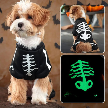 Halloween Dog Costumes For Large And Extra Large Dogs Skeleton Costume Jumpsuit Coat Pet Halloween Costumes Outfits Apparel J9F6