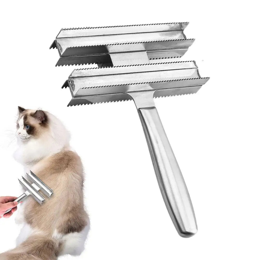 Horse Comb Double Sided Reversible Stainless Steel Curry Comb Brushes pet Dressing Comb For Grooming Easy To Hold Horse Combs