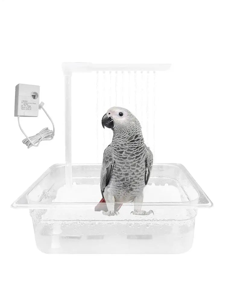 Bird Shower Box Automatic Shower Tub Multipurpose Bird Bathtub Parrot Bath Box For Pet Brids Parakeet Cleaning Supplies