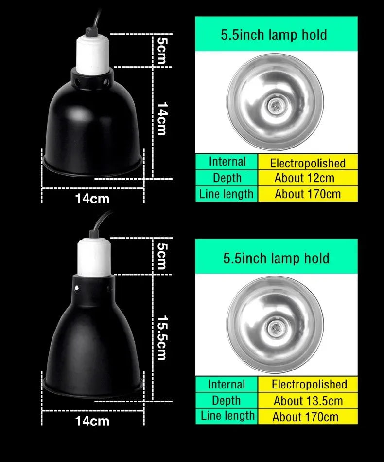 Reptile Lamp Cap Tortoise Lizard Snake Terrarium Anti-scald Protective Lampshade Lamp Holder Reptile Safety Light Shade terrario