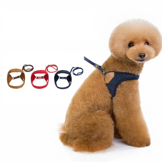 Durable Pet Dog Accessories Chest Traction Harness Leash Set Rope Cat Type Herringbone Husky Small Medium Puppy York Travel Kit