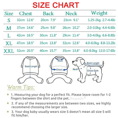 Thermal Flannel Winter Dog Pajamas for Small Dogs Cold Weather Warm Clothes Puppy Onesie Jumpsuit Yorkie Overalls for Dogs