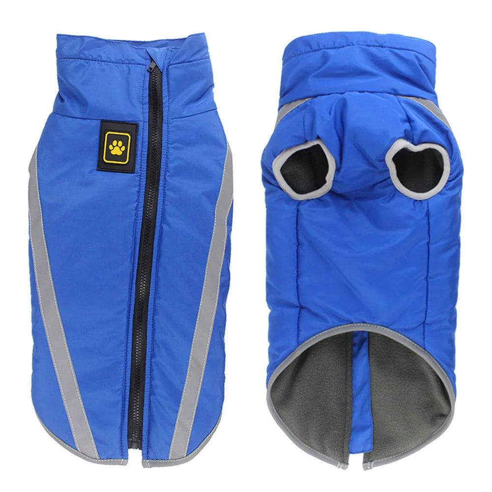 High Collar Big Dog Coat Jacket Winter Warm Thicken Pet Clothes for Medium Large Dogs Labrador Samoye Jackets mascotas Clothing