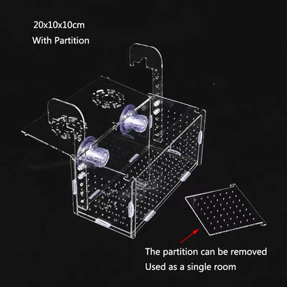 HighTransparent Acrylic Aquarium Fish Breeding Feeding Isolation Box Fish Aquarium Breeder Hatching Incubator Tank  Accessories