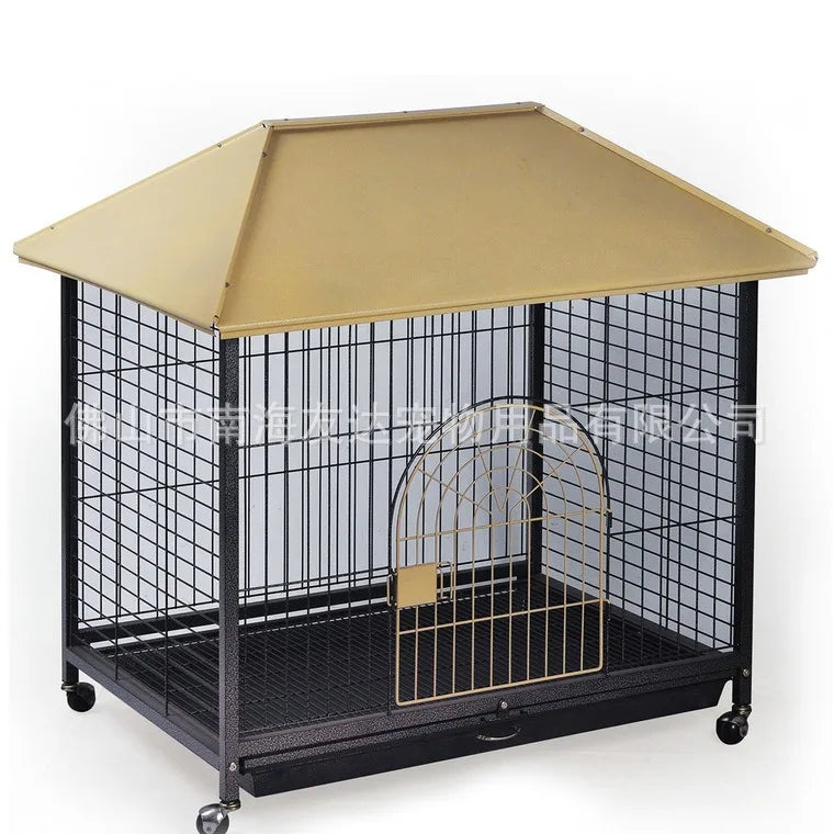 Pet supplies dog house, iron kennel, single door folding, dog cage wholesale pet cage D5 wire dog cage