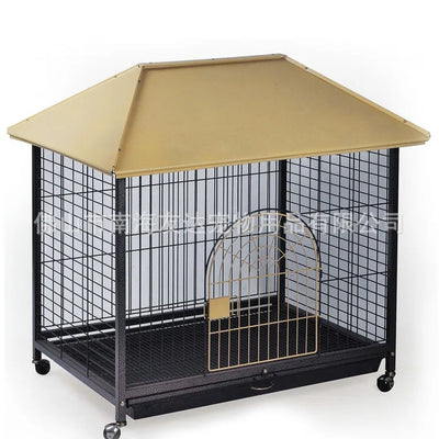 Pet supplies dog house, iron kennel, single door folding, dog cage wholesale pet cage D5 wire dog cage