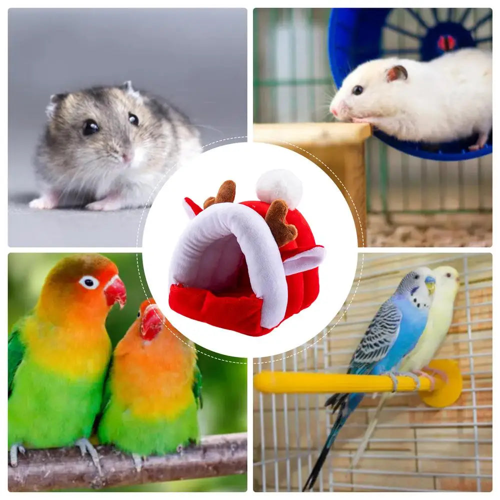 Hamster Houses And Hideouts Christmas Hamster Guinea Pig Hideouts Winter Sleeping House Washable And Removable Cute Hamster