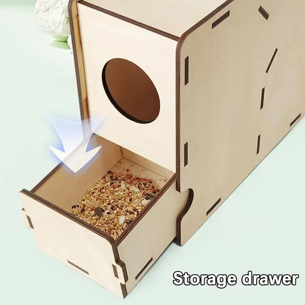 Birds Feed Wind Sheller Wooden Grain Splitter Machine Shell Separator Machine Chaff Blowing Machine Practical Bird Food Skin