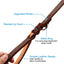 Braided Leather Dog Leash with Traffic Handle Two Handles Leather Dog Leash Leads for Training Bulldog Pit-bull Pet Dog Supplies
