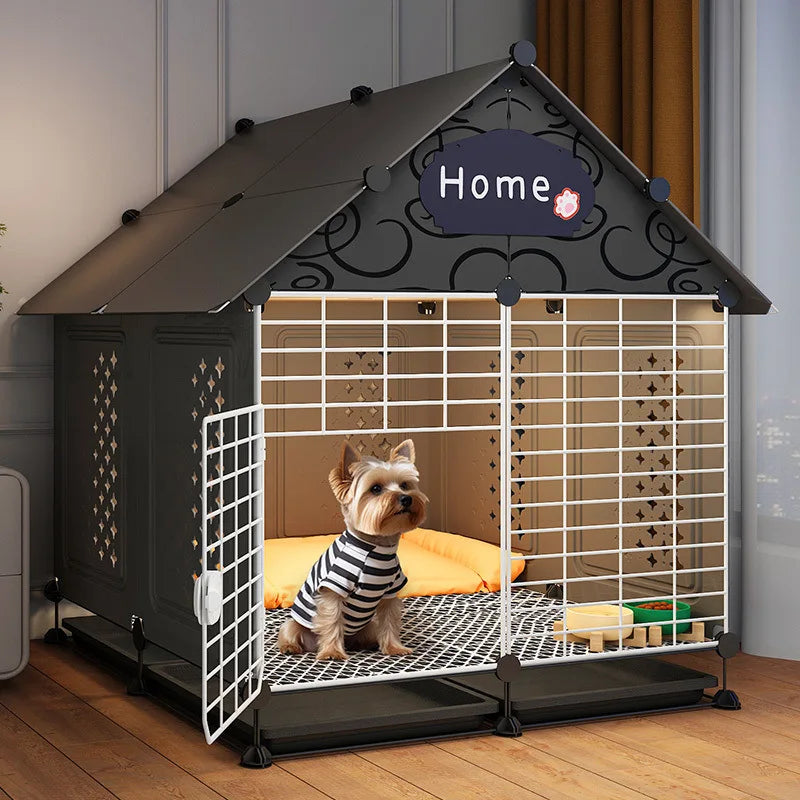 Dog cage Small and medium-sized dog Teddy Bigbear Indoor dedicated one room one bathroom kennel with toilet integrated pet cage