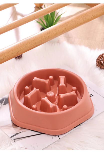 Slow Feeder Dog Bowls Slow Eating Pet Bowls Puzzle Anti-Gulping Interactive Bloat Durable Preventing Choking Healthy Dogs Bowl
