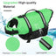 Dog Life Jacket with Reflective Stripe Adjustable High Flotation Dog Life Vest Ripstop Dog Lifesaver Pet Life Preserver Swimsuit