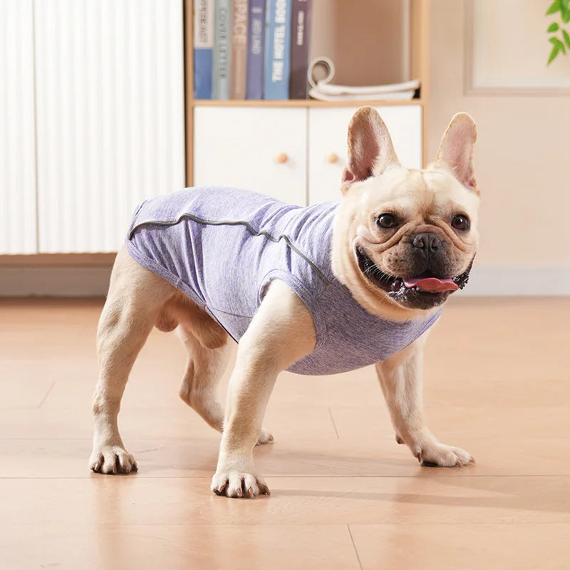 Reflective Dog Shirt Soft Polyester Tee Puppy Vest Spring Clothes for Small Medium Large Dogs French Bulldog T Shirt Pet Apparel