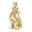 Juya 18K Real Gold Plated Cubic Zircon Bear Lion Bird Tiger Panther Head Leopard Charms For DIY Pendant Necklace Bracelet Making