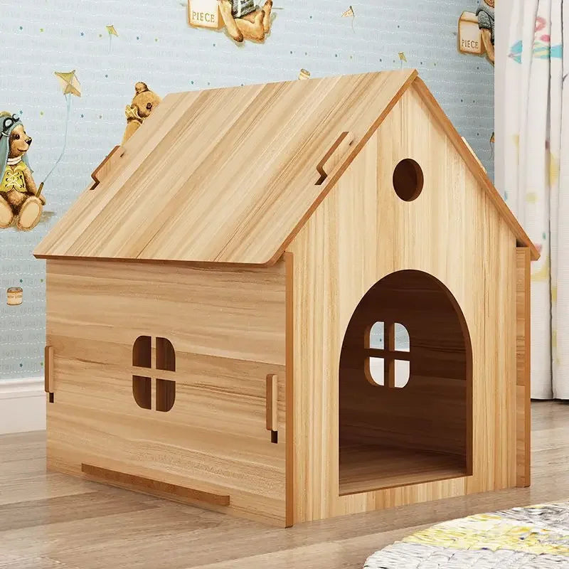 Outdoor rain-proof dog house, removable and washable kennel, all-season cat litter, outdoor cat cage, thickened dog house