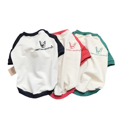 2022 Spring and Autumn New Style Pet Parent-child Clothing Bichon Cat Clothes Embroidered Dog Costumes