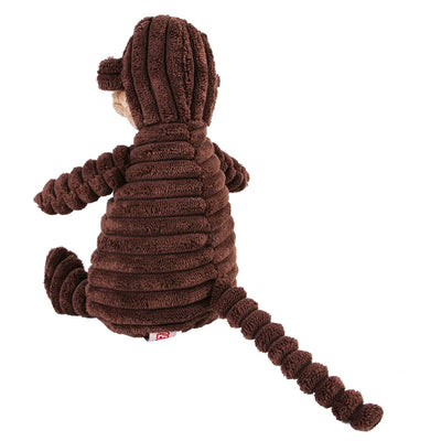 Plush Dog Toy Animals Shape Bite Resistant Squeaky Toys Corduroy Dog Toys for Small Large Dogs Puppy Pets Training Accessories