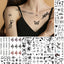 15pcs Waterproof Temporary Tattoo Sticker Starry Moon Flower Heart Flying Bird Fake Tatto Flash Tatoo finger Tato for  Women Men