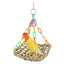 Bird Cage Hammock Swing Toy Woven Cage Hammock Parrot Swing Toy Teeth Care Bird Climbing Hammock Playing For Parrots Parakeets