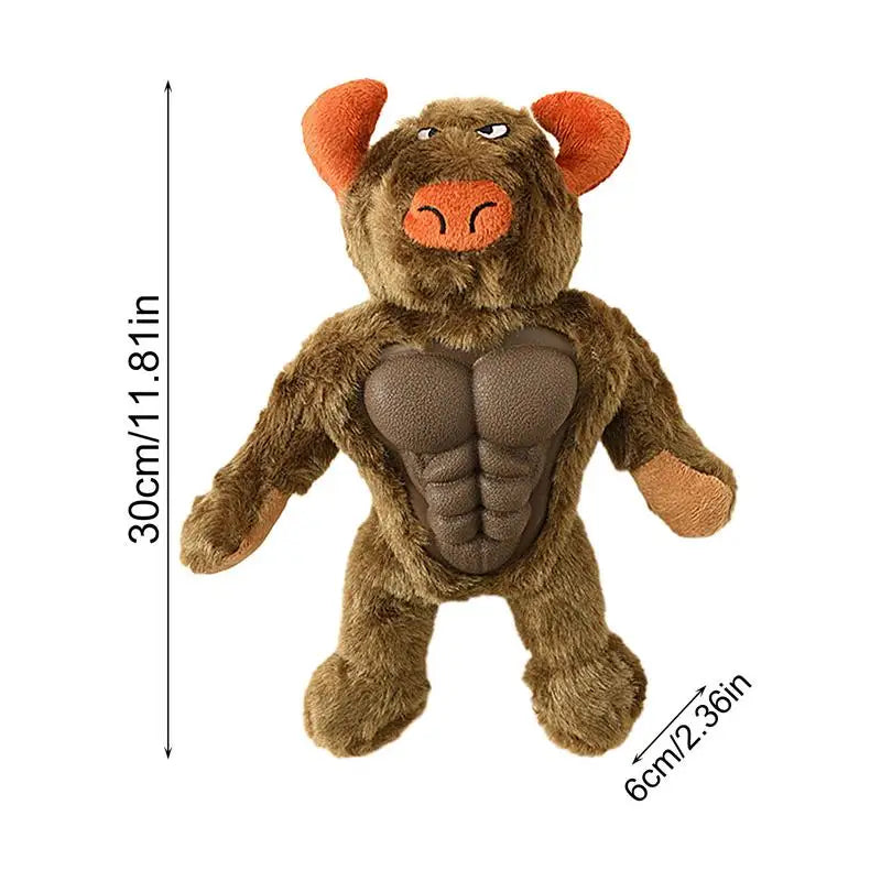 Cute Cow Puppy Dog Interactive Toy Bite Resistant Pet Chew Toys Dog Squeaky Toys For Small Dogs Orangutan Shape Accessories