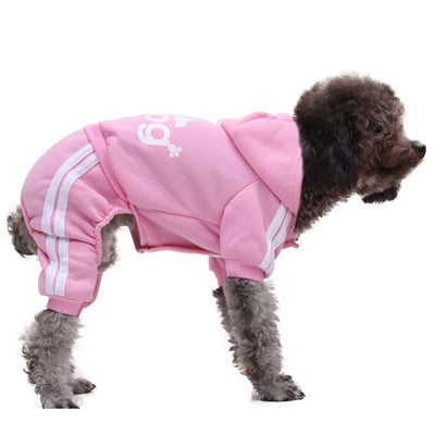 Four Legs Solid Pet Dog Clothes XXL Medium Big Puppy Winter Cat Sweatshirt French Bulldog Hoodie Keep Warm New Year Pet Clothing