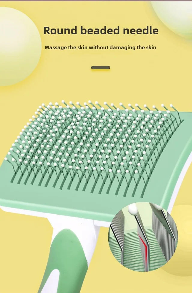 Pet Combs Self-cleaning Key Fading Comb Knots Removing Hair Massage Comb Cat and Dog Universal Easy To Clean