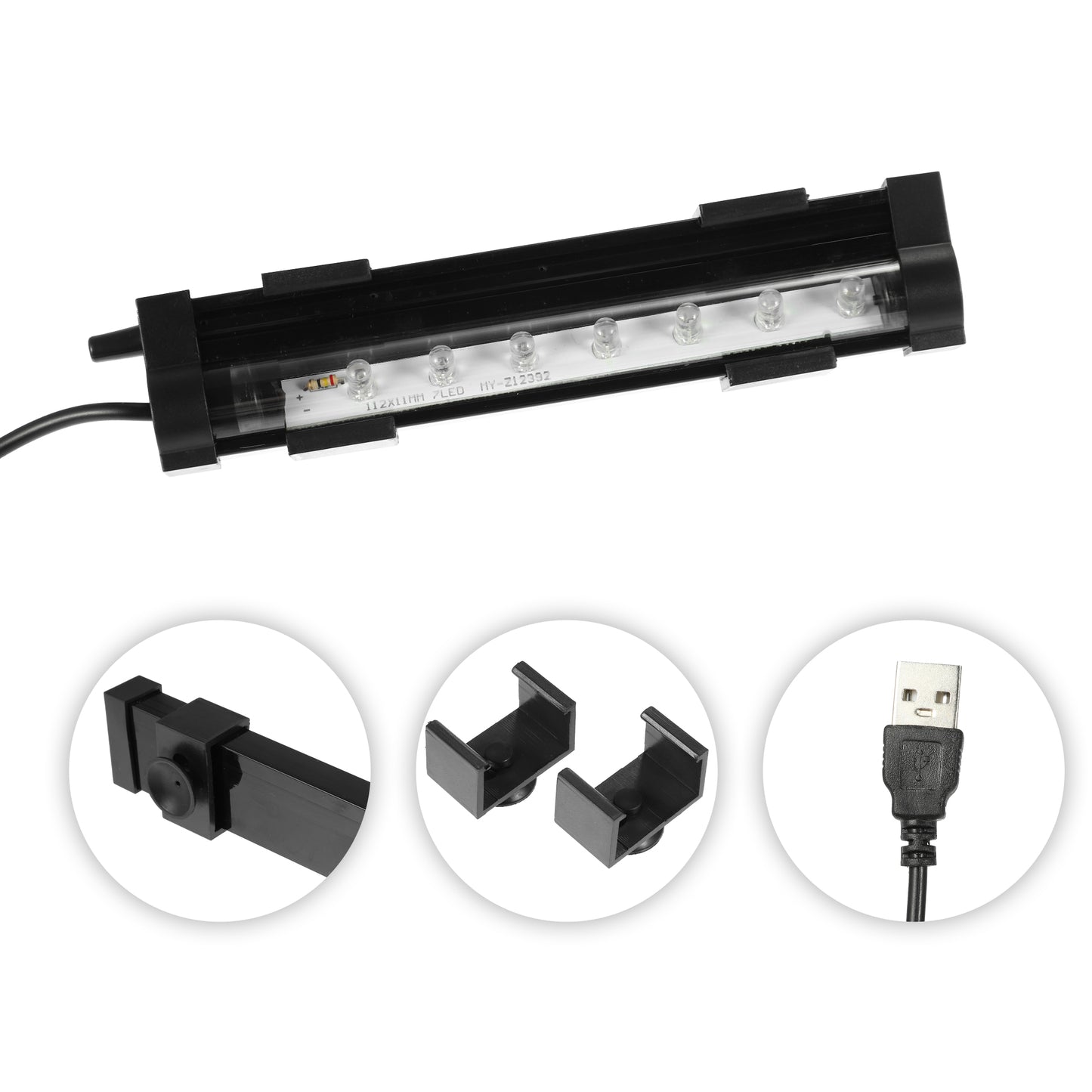 UXCELL 76.5-116CM Aquarium LED Light Full Spectrum Fish Tank 27-36 Light Beads Decor Colorful Lighting Lamp Plant Grow Tools